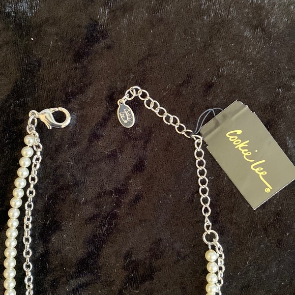 NWT Womens Cookie Lee Genuine MOP Necklace & Earrings - Picture 5 of 14
